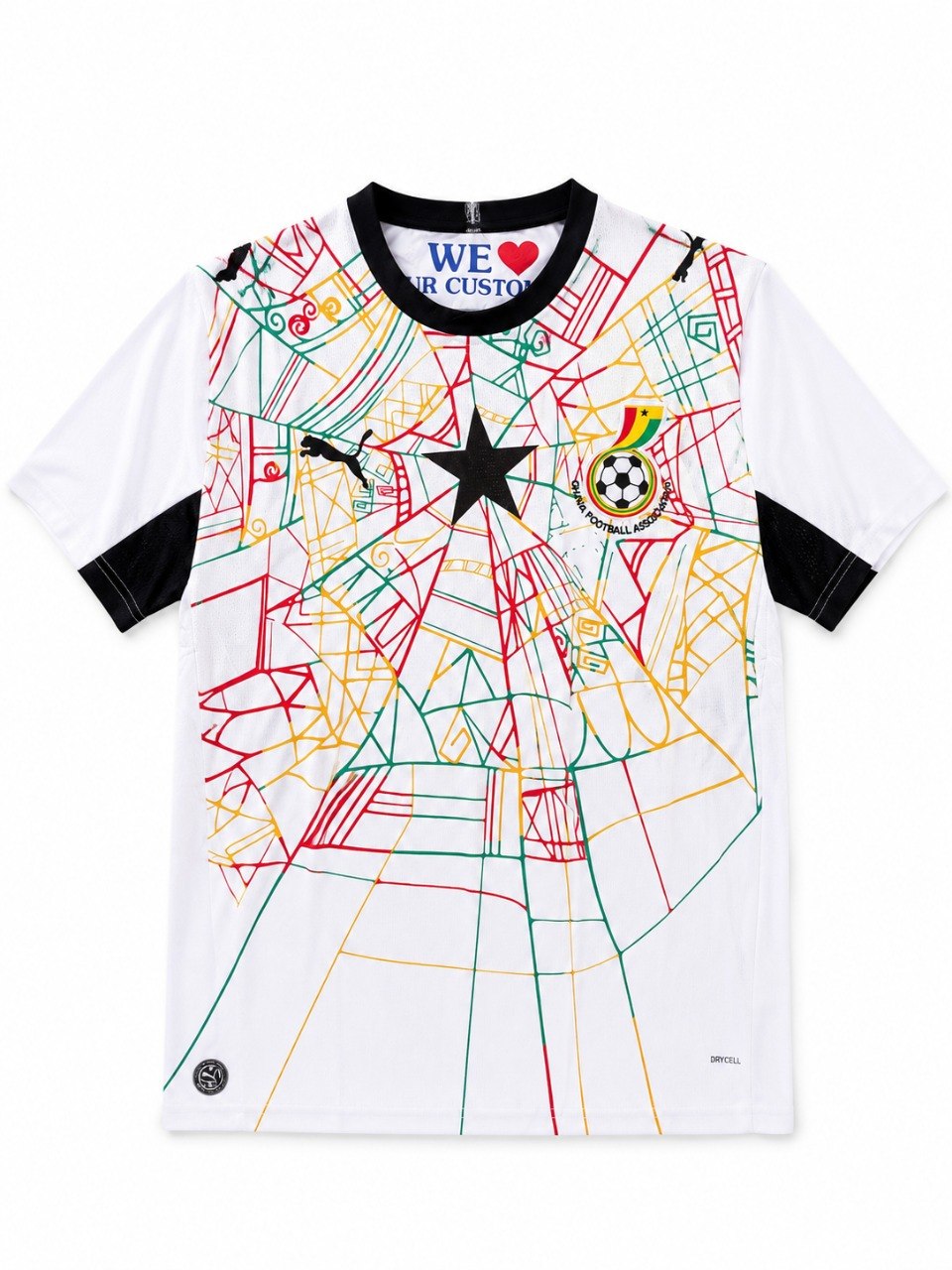 Ghana Inspired Premium Football Jerseys White
