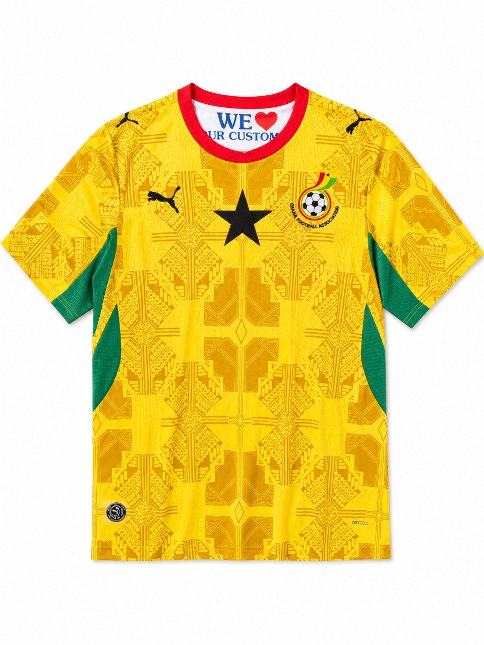 Ghana Inspired Premium Football Jerseys Yellow